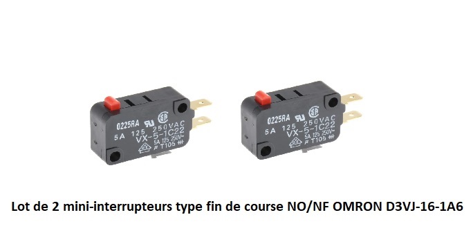 telecommande omron 2x microcommut d3v-16-1a5 face